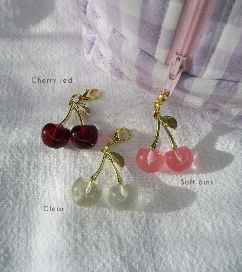 Glossy cherry charm