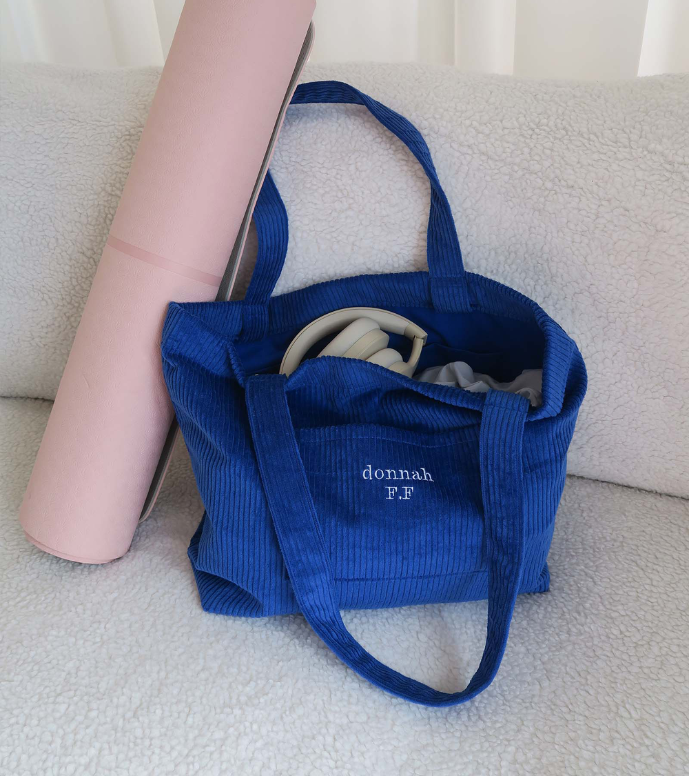 Corduroy bag - Cobalt blue